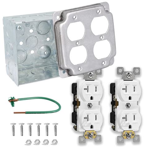 4 way metal plug box|4x4 duplex box.